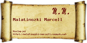 Malatinszki Marcell névjegykártya